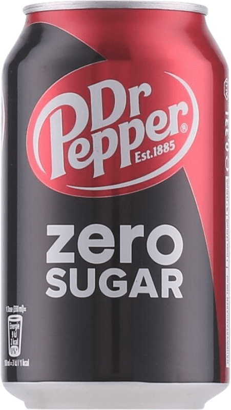 Envio grátis | Refrescos e Mixers Dr. Pepper Zero Sugar Estados Unidos Lata 33 cl