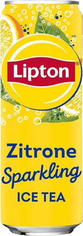 Free Shipping | Soft Drinks & Mixers Lipton Zitrone Sparkling Ice Tea Germany Can 33 cl