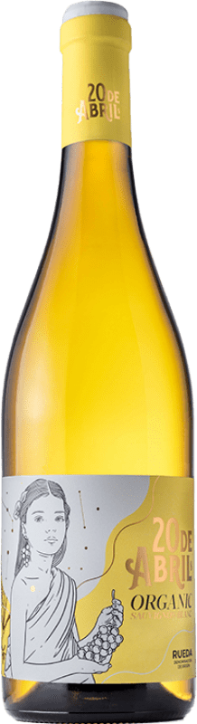 Envio grátis | Vinho branco Verdeal 20 de Abril Organic D.O. Rueda Espanha Sauvignon Branca 75 cl