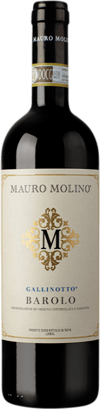 Envoi gratuit | Vin Rouge Mauro Molino Gallinotto D.O.C.G. Barolo Italie Nebbiolo 75 cl