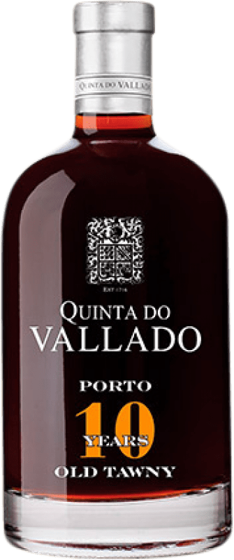 Kostenloser Versand | Verstärkter Wein Quinta do Vallado Tawny I.G. Porto Portugal Touriga Franca, Touriga Nacional, Tinta Roriz, Tinta Amarela 10 Jahre Medium Flasche 50 cl