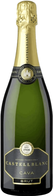 7,95 € | Weißer Sekt Castellblanch Brut — Herb D.O. Cava Spanien 75 cl