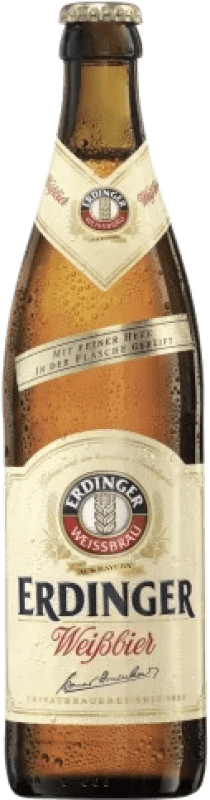 Бесплатная доставка | Пиво Erdinger Weissbier — Белое пиво Германия Средняя бутылка 50 cl