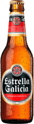 11,95 € | 6 units box Beer Estrella Galicia Galicia Spain Small Bottle 25 cl