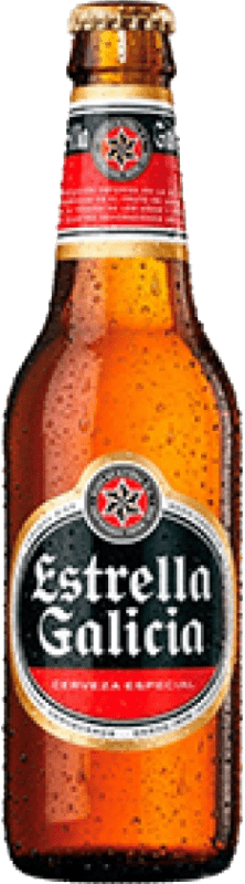17,95 € Envío gratis | Caja de 6 unidades Cerveza Estrella Galicia Botellín 25 cl