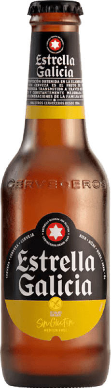 Free Shipping | Beer Estrella Galicia sin Gluten Galicia Spain Small Bottle 25 cl