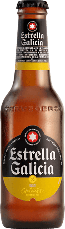 7,95 € Spedizione Gratuita | Birra Estrella Galicia Bottiglietta 25 cl Senza Glutine