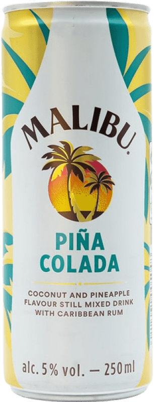 2,95 € Envio grátis | Refrescos e Mixers Malibu Piña Colada Lata 25 cl