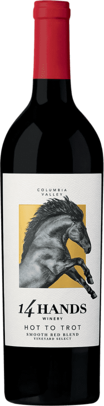 Бесплатная доставка | Красное вино 14 Hands Hot to Trot Red Blend Washington Соединенные Штаты Merlot, Cabernet Sauvignon, Nebbiolo 75 cl