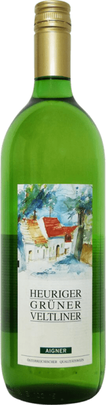 Envio grátis | Vinho branco Aigner Heuriger I.G. Niederösterreich Niederösterreich Áustria Grüner Veltliner 1 L