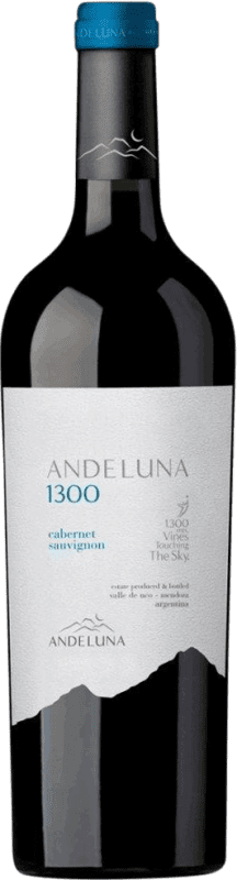 10,95 € | Red wine Andeluna 1300 I.G. Tupungato Mendoza Argentina Cabernet Sauvignon 75 cl