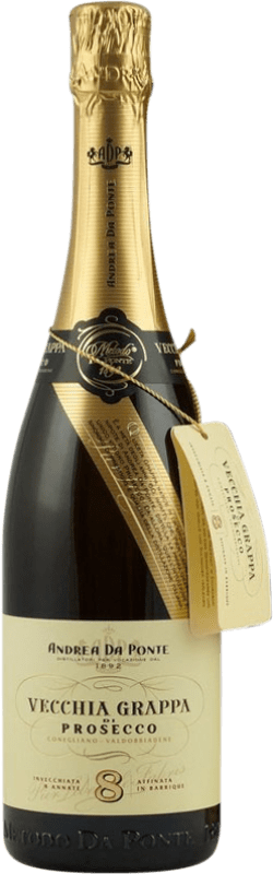 Envoi gratuit | Grappa Andrea da Ponte Vecchia D.O.C.G. Prosecco di Conegliano-Valdobbiadene Trévise Italie Glera 70 cl