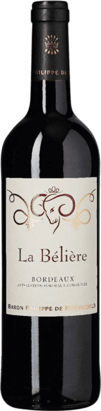 Free Shipping | Red wine Philippe de Rothschild La Bélière Rouge A.O.C. Bordeaux Bordeaux France Merlot, Cabernet Sauvignon 75 cl