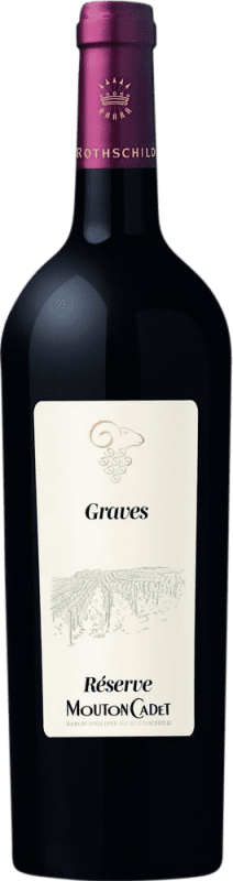 Free Shipping | Red Wine Philippe de Rothschild Mouton Cadet Reserve — Aged A.O.C. Graves France Merlot, Cabernet Sauvignon, Cabernet Franc 75 cl