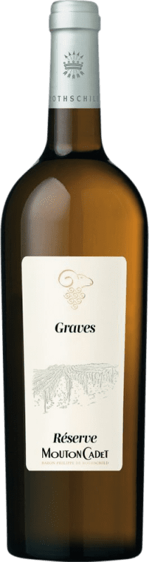 Envoi gratuit | Vin blanc Philippe de Rothschild Mouton Cadet Blanc Réserve A.O.C. Graves France Nebbiolo, Sémillon, Muscadelle 75 cl