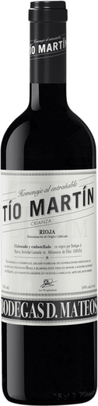 15,95 € | Красное вино D. Mateos Tío Martín старения D.O.Ca. Rioja Ла-Риоха Испания Tempranillo, Grenache, Graciano, Mazuelo 75 cl