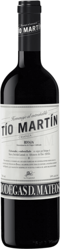 Free Shipping | Red wine D. Mateos Tío Martín Aged D.O.Ca. Rioja The Rioja Spain Tempranillo, Grenache, Graciano, Mazuelo 75 cl