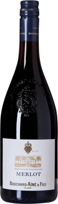 Free Shipping | Red wine Bouchard Ainé Héritage du Conseiller I.G.P. Vin de Pays d'Oc Bordeaux France Merlot 75 cl