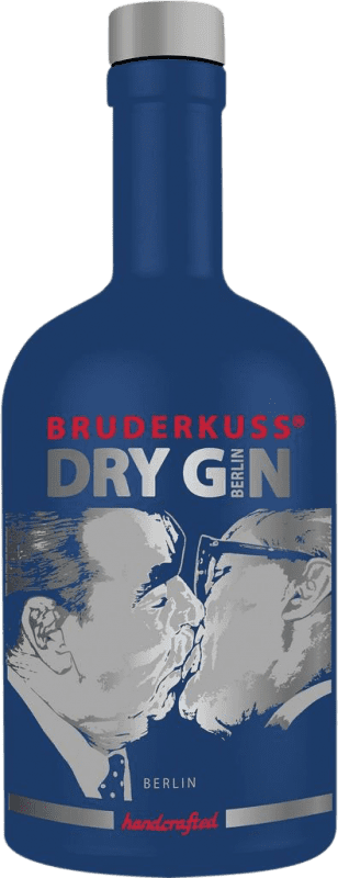 106,95 € Spedizione Gratuita | Genever Gin Bruderkuss Classic Blue Edition Bottiglia Medium 50 cl