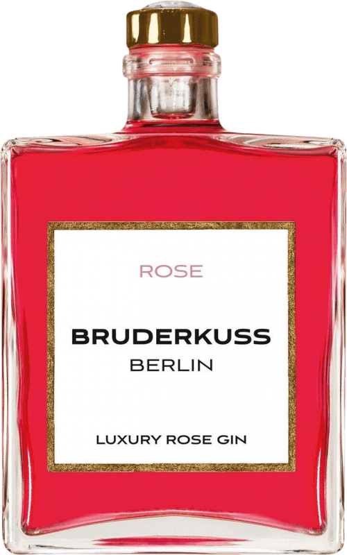 62,95 € Spedizione Gratuita | Genever Gin Bruderkuss Luxury Rose Gin Bottiglia Medium 50 cl