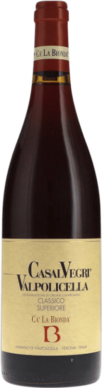 Бесплатная доставка | Красное вино Cà la Bionda Casal Vegri Classico Superiore D.O.C. Valpolicella Venecia Италия Corvina — Корвина, Rondinella — Рондинелла, Corvinone — Корвиноне 75 cl