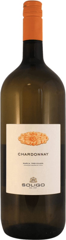 Бесплатная доставка | Белое вино Colli del Soligo I.G.T. Marca Trevigiana Venecia Италия Chardonnay — Шардоне Бутылка Магнум 1,5 L