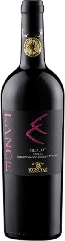 Бесплатная доставка | Красное вино Paolini Lance D.O.C. Sicilia Сицилия Италия Merlot — Мерло 75 cl