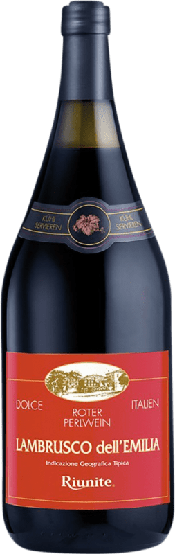 9,95 € | Red wine Riunite I.G.T. Emilia Romagna Emilia-Romagna Italy Lambrusco Magnum Bottle 1,5 L