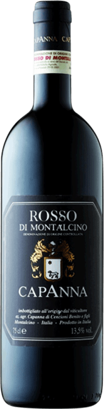 Free Shipping | Red wine Capanna D.O.C. Rosso di Montalcino Tuscany Italy Sangiovese 75 cl