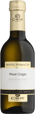 Spedizione Gratuita | Vino Bianco Cavit Vernacoli D.O.C. Trentino Trentino Italia Pinot Grigio Bottiglietta 25 cl