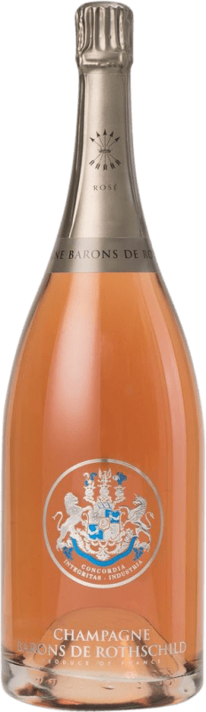 251,95 € 免费送货 | 玫瑰气泡酒 Barons de Rothschild Rosé 香槟 A.O.C. Champagne 瓶子 Magnum 1,5 L