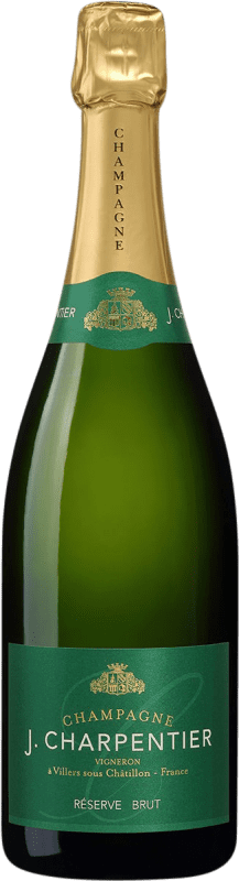 Бесплатная доставка | Белое игристое вино J. Charpentier Brut — брют Резерва A.O.C. Champagne шампанское Франция Nebbiolo — Неббиоло, Pinot Meunier — Пино Менье 75 cl