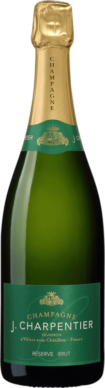 18,95 € Бесплатная доставка | Белое игристое вино J. Charpentier Brut — брют Резерва A.O.C. Champagne Полубутылка 37 cl