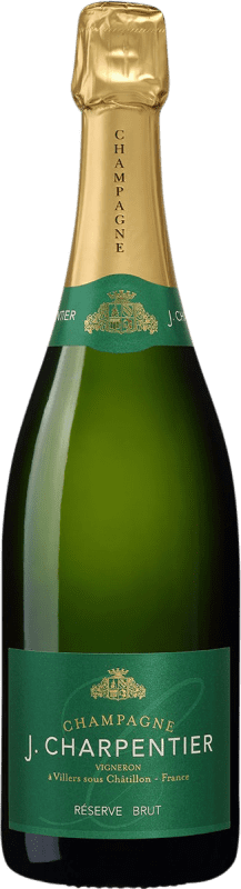 Free Shipping | White sparkling J. Charpentier Brut Reserve A.O.C. Champagne Champagne France Nebbiolo, Pinot Meunier Half Bottle 37 cl