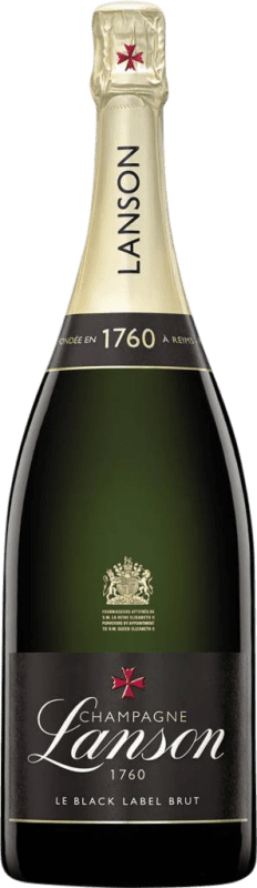 252,95 € Бесплатная доставка | Белое игристое Lanson Le Black Label брют A.O.C. Champagne Бутылка Иеровоам-Двойной Магнум 3 L