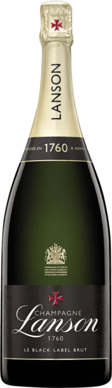 323,95 € Envoi gratuit | Vin Mousseux Blanc Lanson Le Black Label Brut A.O.C. Champagne Bouteille Jéroboam-Double Magnum 3 L