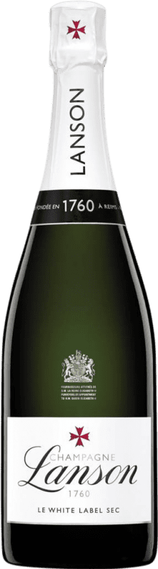 送料無料 | 白スパークリングワイン Lanson Le White Label ドライ A.O.C. Champagne シャンパン フランス Pinot Black, Chardonnay, Pinot Meunier 75 cl