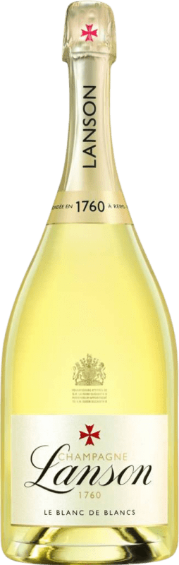 153,95 € | Espumante branco Lanson Le Blanc de Blancs Brut A.O.C. Champagne Champagne França Chardonnay Garrafa Magnum 1,5 L