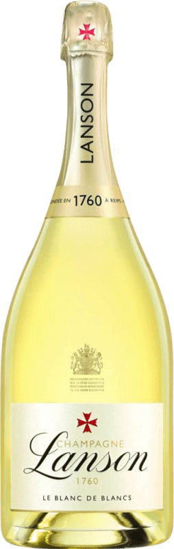 179,95 € Envoi gratuit | Vin Mousseux Blanc Lanson Le Blanc de Blancs Brut A.O.C. Champagne Bouteille Magnum 1,5 L