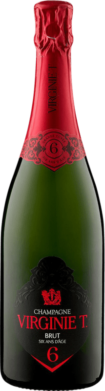 Envio grátis | Espumante branco Virginie Taittinger Grande Cuvée Brut A.O.C. Champagne Sicília França Pinot Preto, Chardonnay, Pinot Meunier 6 Anos 75 cl