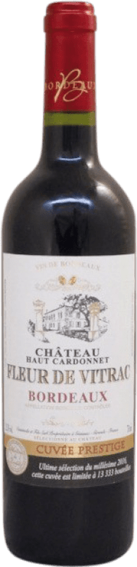 Spedizione Gratuita | Vino Rosso Château Haut Cardonnet. Fleur de Vitrac A.O.C. Bordeaux bordò Francia Merlot, Cabernet Sauvignon, Cabernet Franc 75 cl