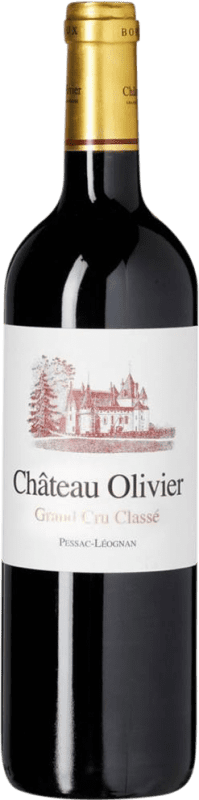 Spedizione Gratuita | Vino rosso Château Olivier Grand Cru Classé A.O.C. Pessac-Léognan bordò Francia Merlot, Cabernet Sauvignon 75 cl