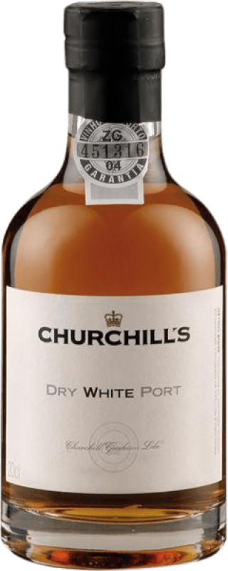 Envoi gratuit | Vin fortifié Churchill's White Dry Sec I.G. Douro Douro Portugal Malvasía, Códega Petite Bouteille 20 cl