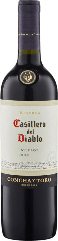 Envoi gratuit | Vin Rouge Concha y Toro Casillero del Diablo I.G. Valle de Rapel Chili Merlot 75 cl