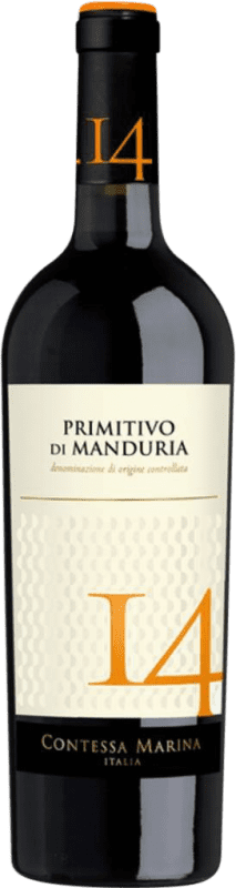 送料無料 | 赤ワイン Contessa Marina 14 D.O.C. Primitivo di Manduria プーリア イタリア Primitivo 75 cl