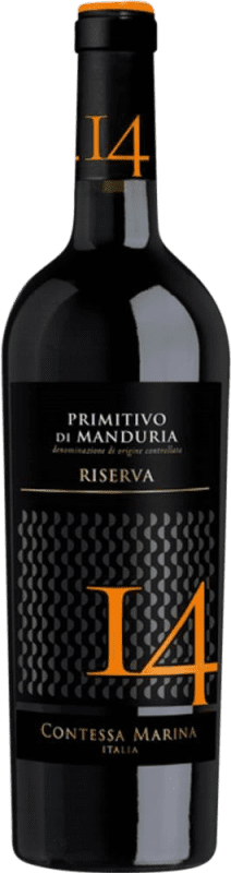 25,95 € 免费送货 | 红酒 Contessa Marina 14 预订 D.O.C. Primitivo di Manduria
