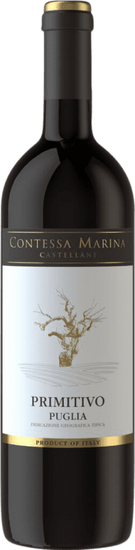 9,95 € | Красное вино Contessa Marina Castellani I.G.T. Puglia Апулия Италия Primitivo — Примитиво 75 cl
