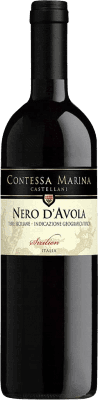 Free Shipping | Red wine Contessa Marina D.O.C. Sicilia Sicily Italy Nero d'Avola 75 cl