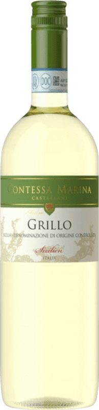 Kostenloser Versand | Weißwein Contessa Marina Castellani D.O.C. Sicilia Sizilien Italien Grillo 75 cl