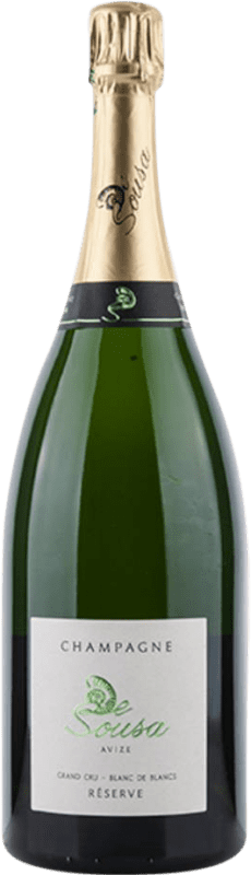 171,95 € Envoi gratuit | Vin Mousseux Blanc De Sousa Blanc de Blancs Grand Cru Extra- Brut Réserve A.O.C. Champagne Bouteille Magnum 1,5 L